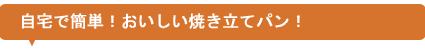 オーブンで約15分。オウチで簡単、おいしい焼きたてパン